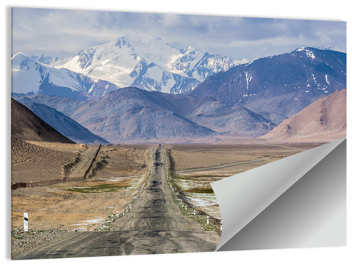 Pamir Mountain Road Wall Art as a poster print