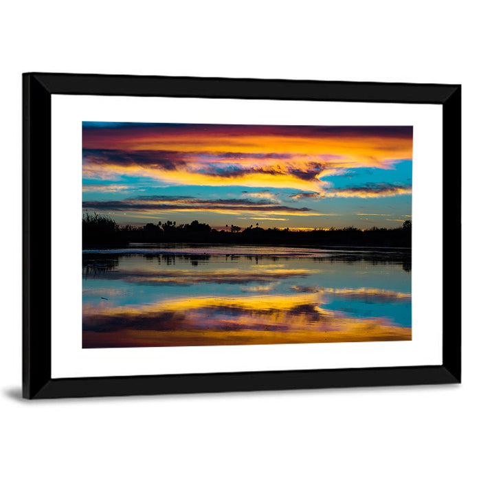Colorado River Dusk Reflection Wall Art as a framed print