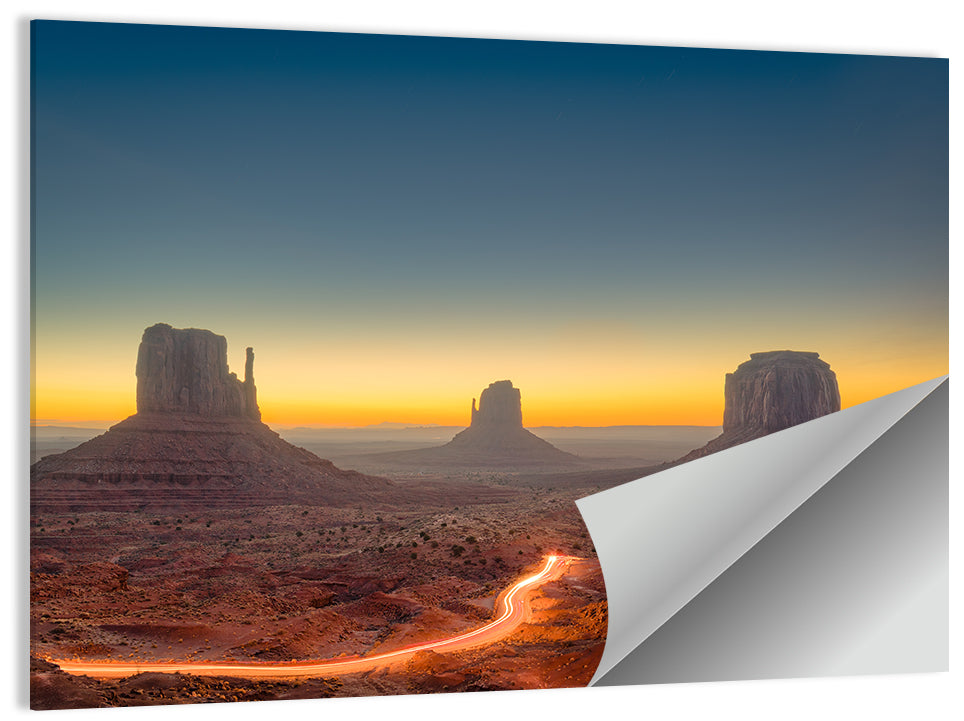Monument Valley Golden Horizon Wall Art