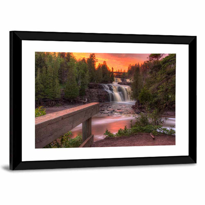 Gooseberry Falls Waterfall Wall Art as a framed print