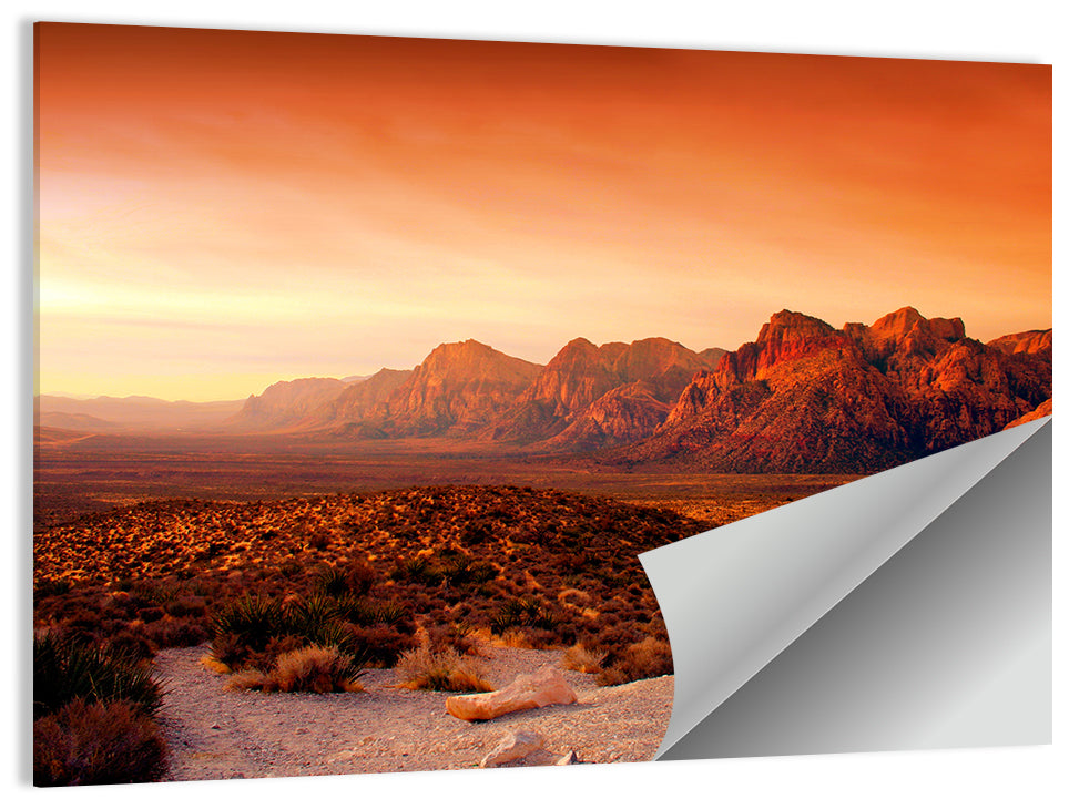 Red Rock Canyon Sunset Wall Art