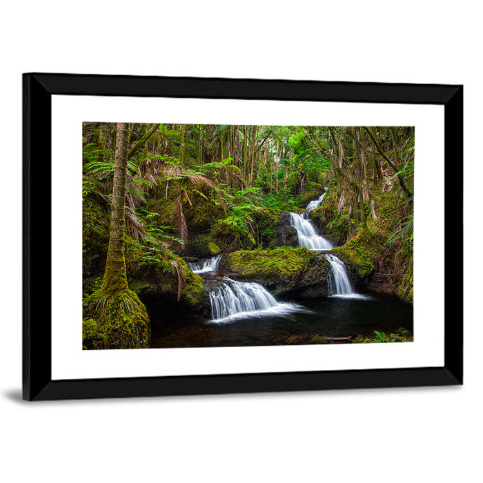 Onomea Falls Wall Art as a framed print