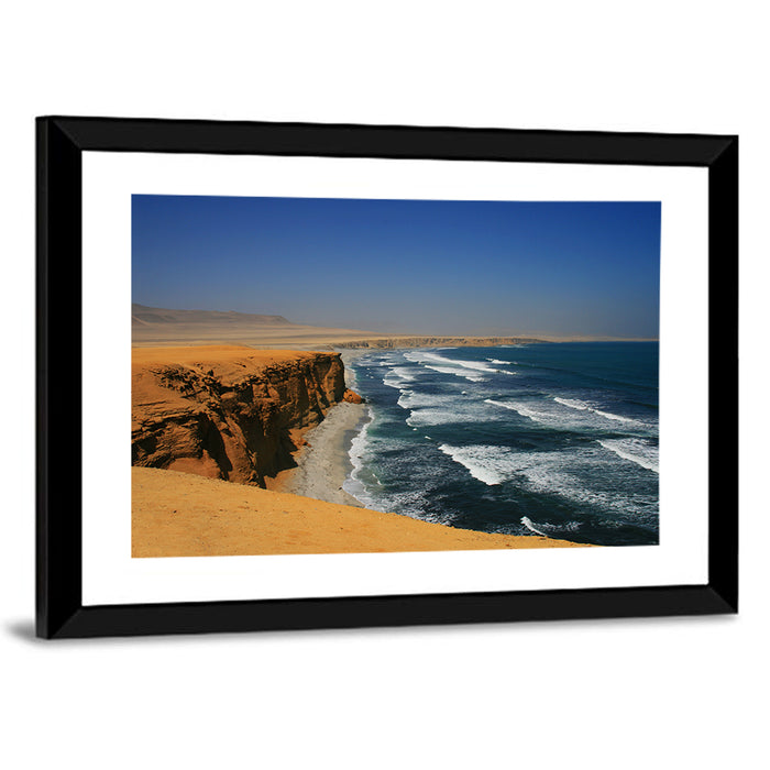 Red Cliffs of Paracas Wall Art as a framed print