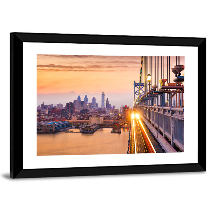 Benjamin Franklin Bridge, Philadelphia Wall Art as a framed print