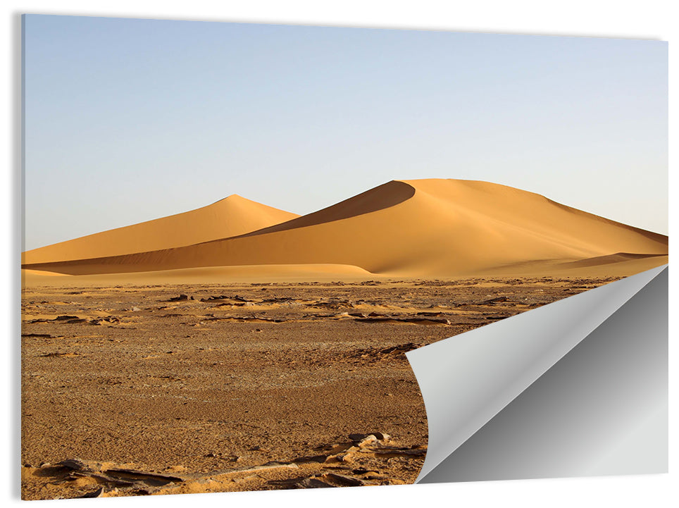 Golden Hour Desert Dunes Wall Art