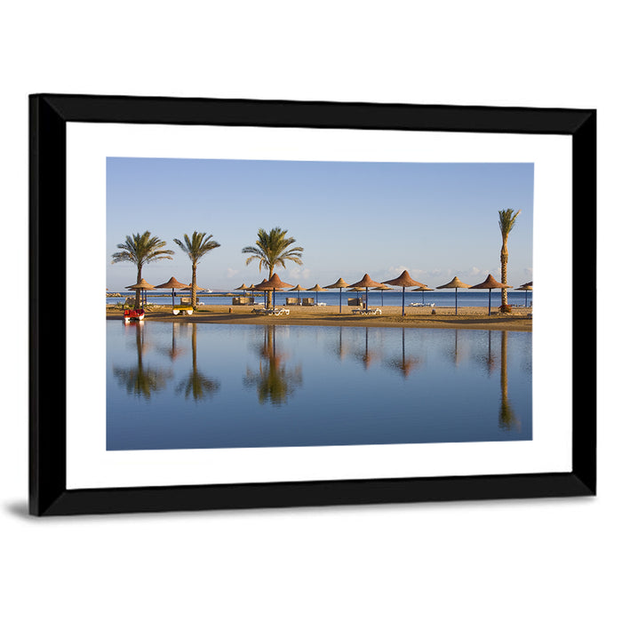 Hurghada Beach Seascape Wall Art as a framed print