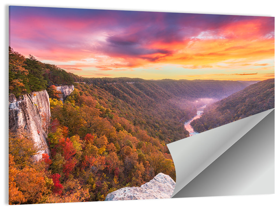New River Gorge Sunset Wall Art