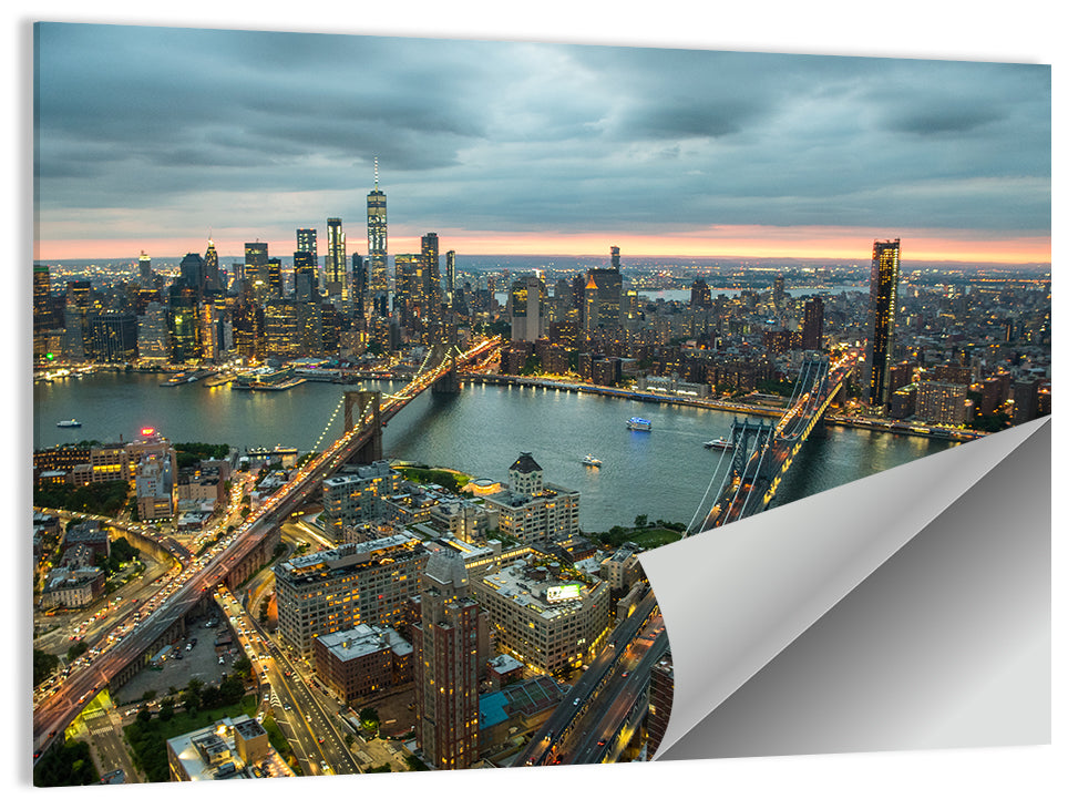 New York Twilight Cityscape Wall Art