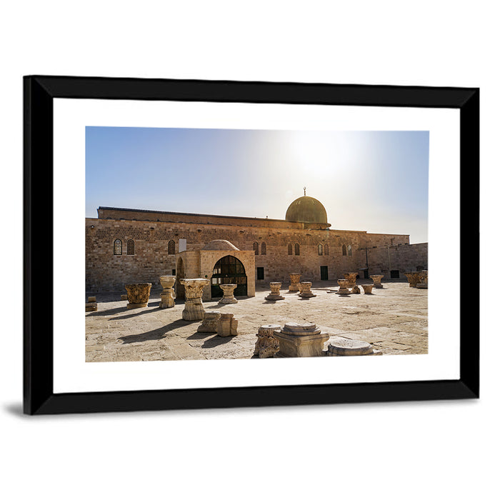 Al-aqsa Mosque Courtyard Wall Art as a framed print