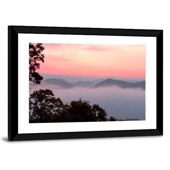 Smogy Foothills Dawn Wall Art as a framed print