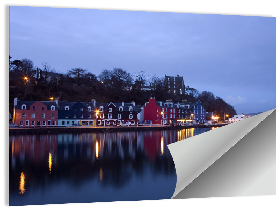 Tobermory Harbour at Twilight Wall Art