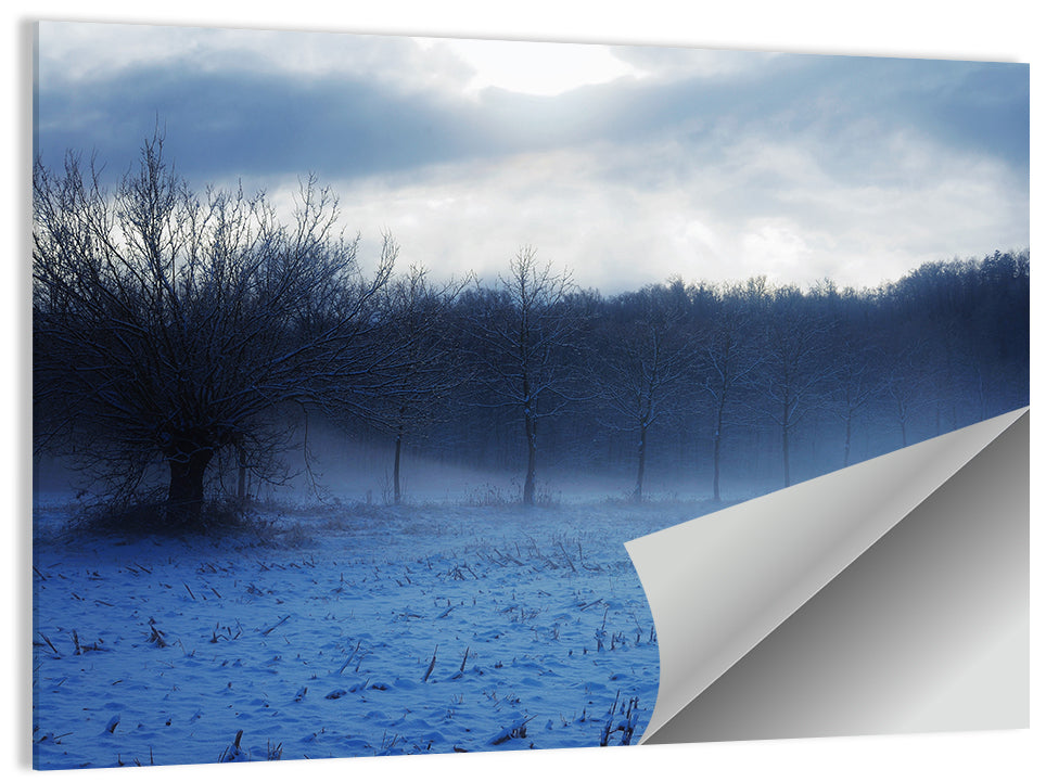 Snowy Italian Countryside Wall Art, poster print, landscape
