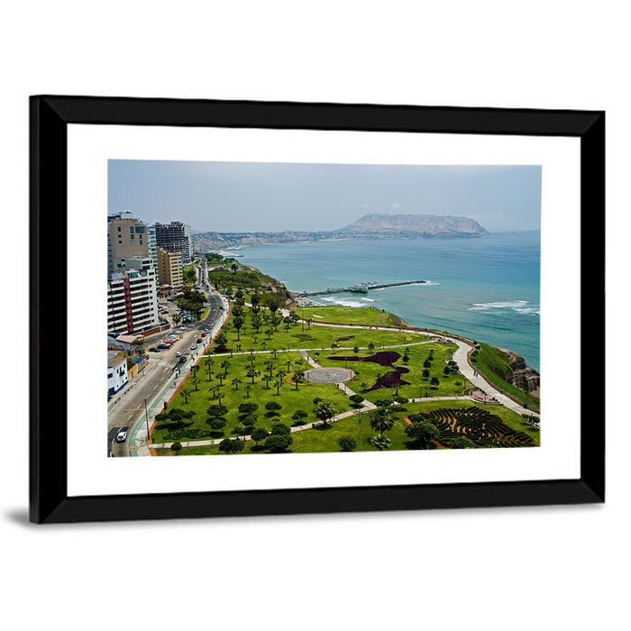 Miraflores Park Overlook, Lima Wall Art as a framed print