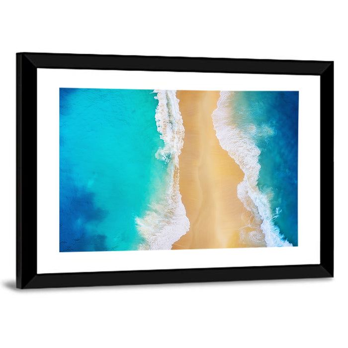 Nusa Penida Turquoise Beach Wall Art as a framed print
