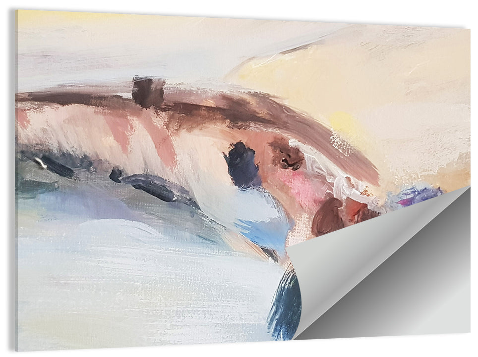 Abstract Mountain Waterfall Wall Art