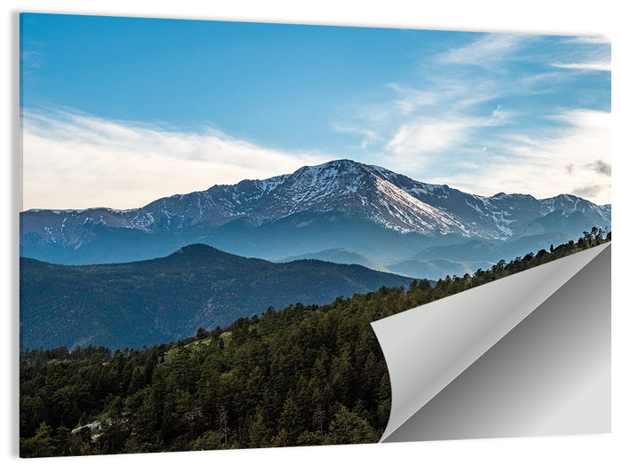 Pikes Peak Mountain Landscape Wall Art as a poster print