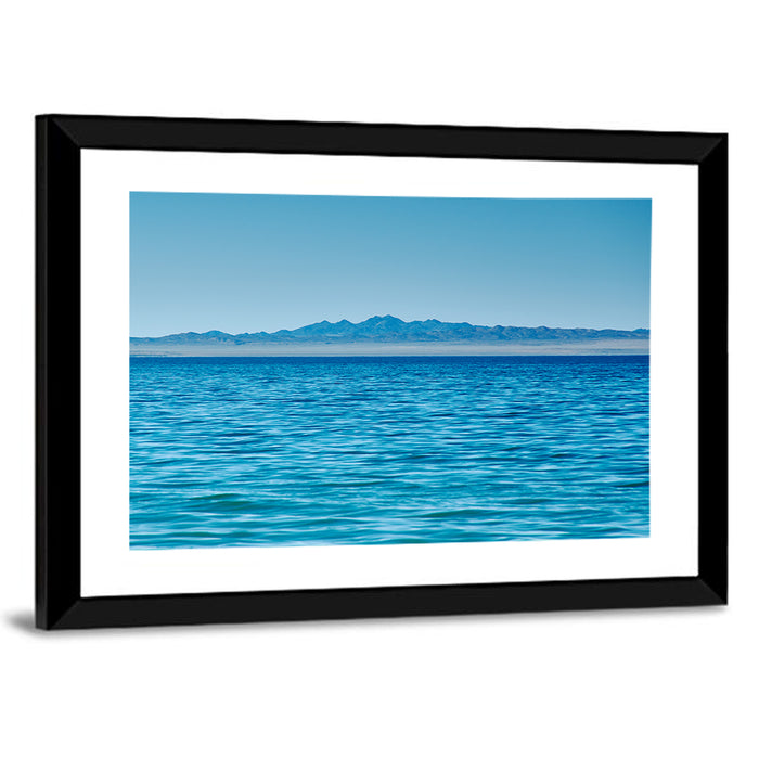 Khyargas Nuur Lake Wall Art as a framed print