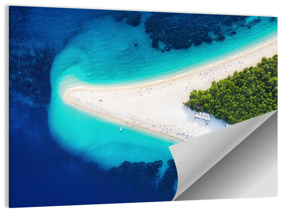 Zlatni Rat Beach Aerial Coast Wall Art