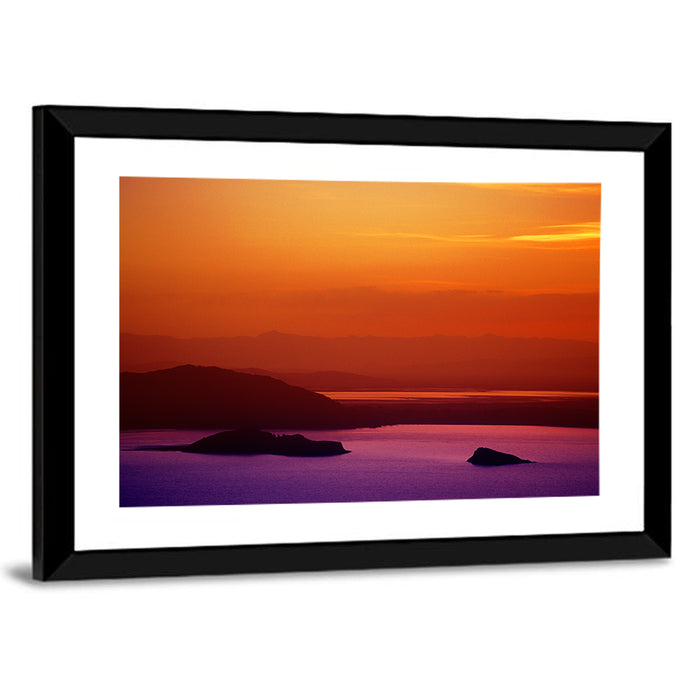 Lake Titicaca Sunset Wall Art as a framed print