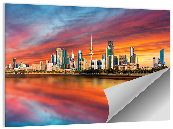 Shuwaikh Port at Dusk Wall Art as a poster print