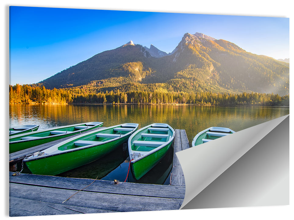 Moored Boats at Hintersee Wall Art