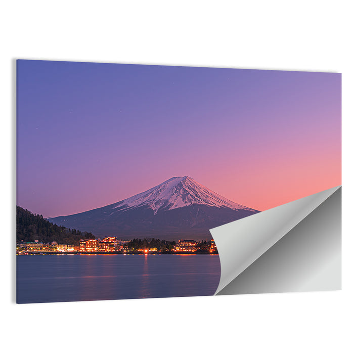 Mount Fuji Over Lake Kawaguchi Wall Art as a poster print