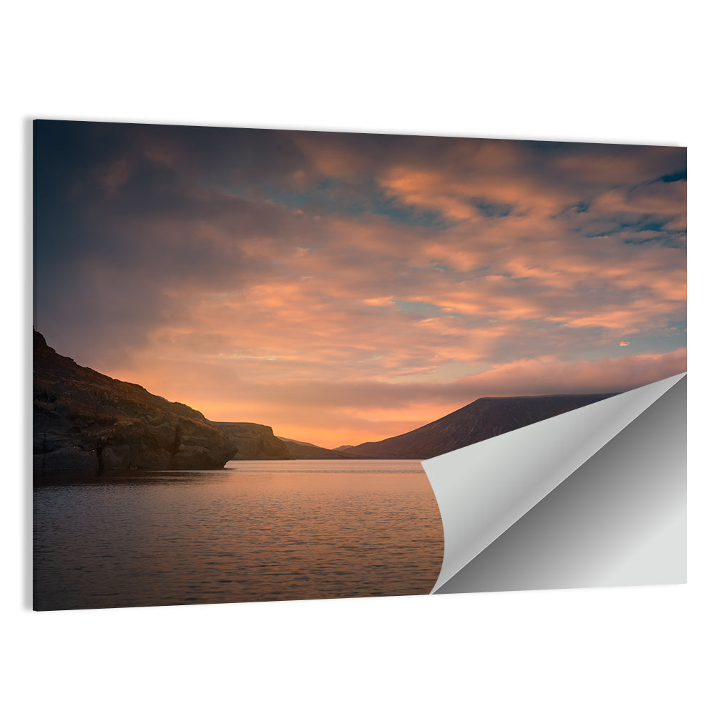 Kleifarvatn Lake at Sunset Wall Art