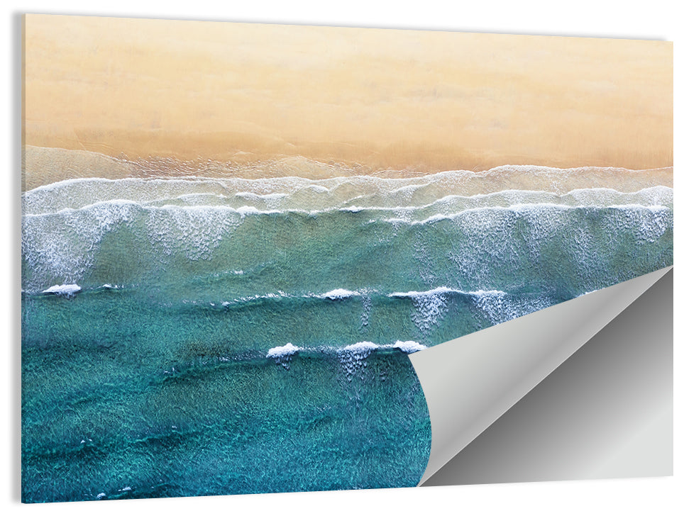 Calm Beachscape Aerial Wall Art