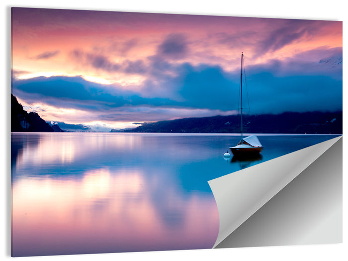 Dawn Over Lake Brienz Wall Art as a poster print