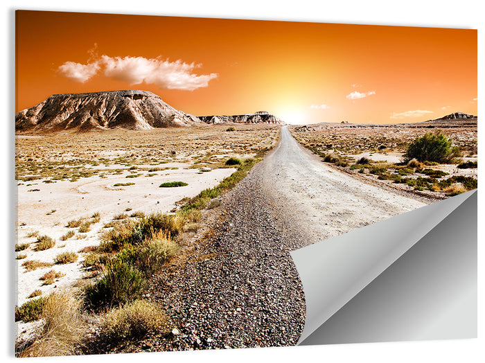 Infinite Desert Road Wall Art as a poster print