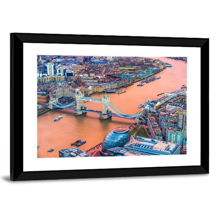 Tower Bridge Over the Thames Wall Art as a framed print