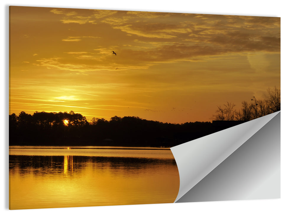 Lake Weiss Sunset Reflection Wall Art