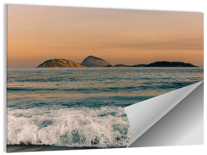 Cagarras Island Sunset Beach Wall Art as a poster print