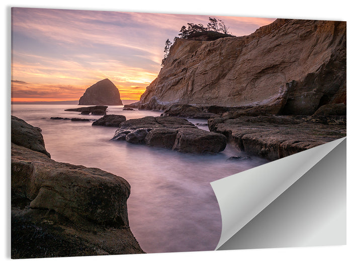 Haystack Rock at Cape Kiwanda Wall Art as a poster print