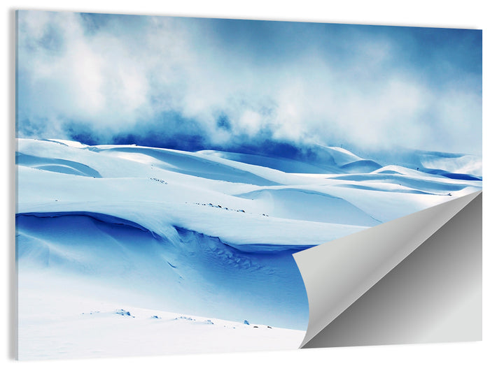 Wind-swept Snow Ridges Wall Art as a poster print
