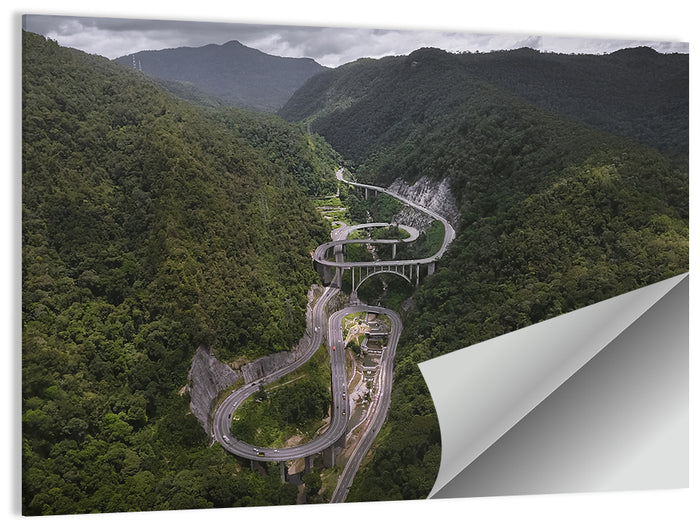 Kelok Sambilan Winding Highway Wall Art as a poster print