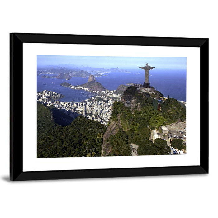 Christ the Redeemer Over Rio De Janeiro Wall Art as a framed print