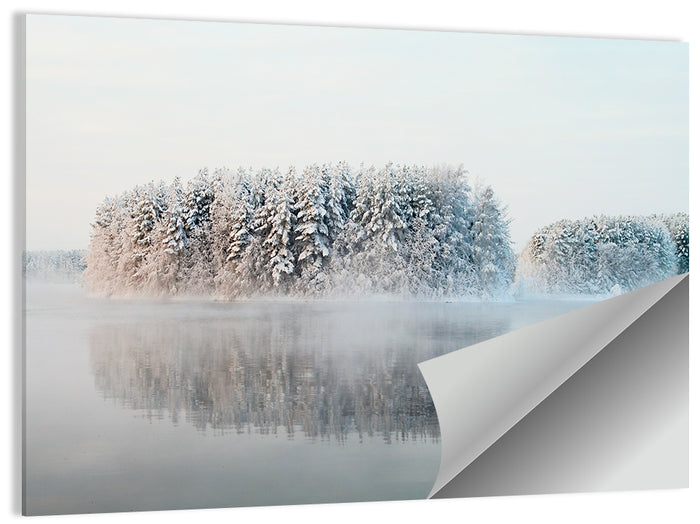 Misty Karelia Lake Wall Art as a poster print