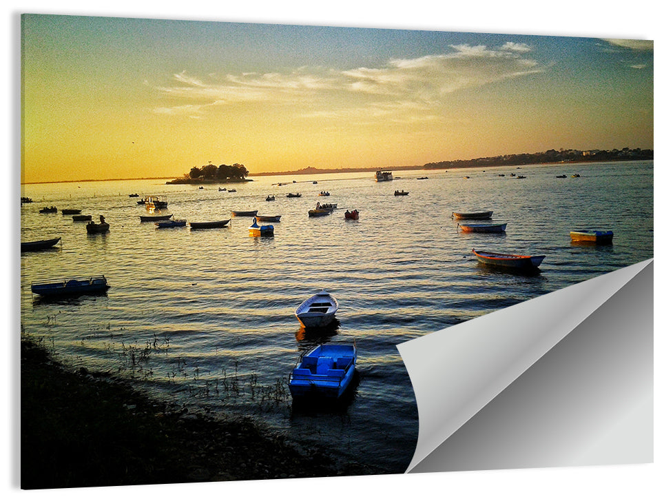 Sunset Over Bhojtal Lake Wall Art
