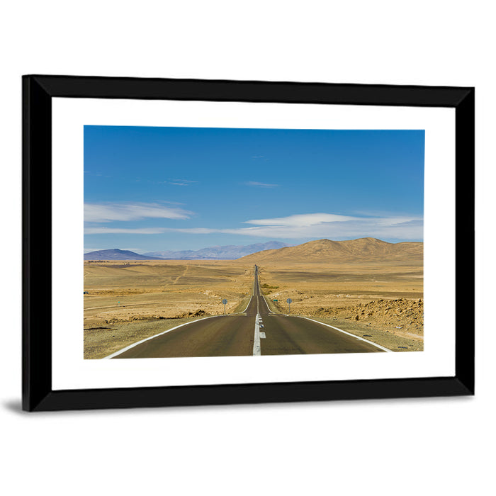 Atacama Road to the Horizon Wall Art as a framed print