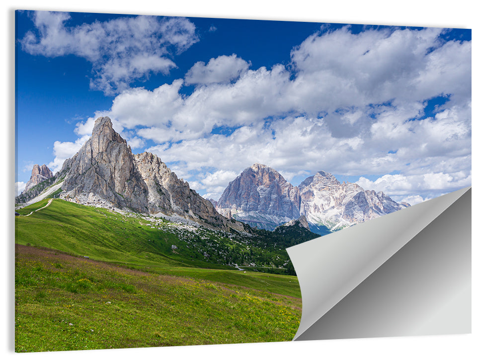 Passo Giau Meadow, Tofanes Dolomites Wall Art