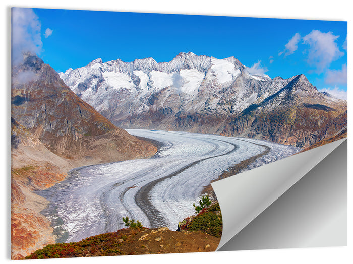Aletsch Glacier Valley Wall Art as a poster print
