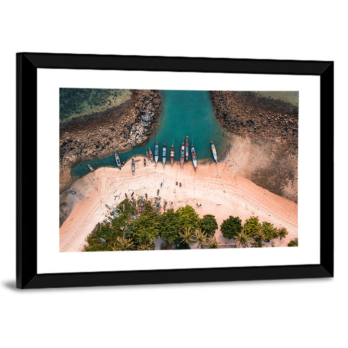 Koh Samui Long-tail Boats Wall Art as a framed print