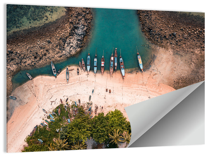 Koh Samui Long-tail Boats Wall Art as a poster print