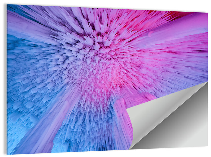 Ethereal Ice Cave Icicles Wall Art as a poster print