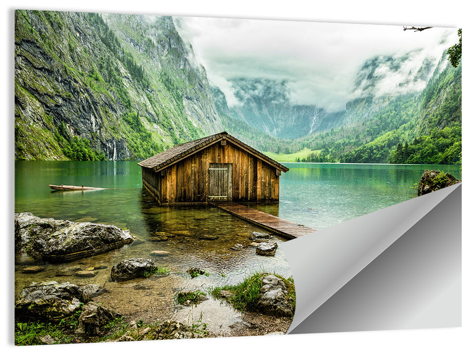 Obersee Boathouse at Königssee Wall Art