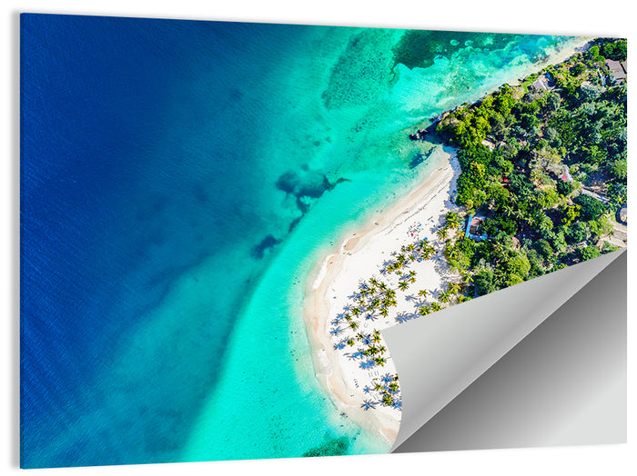 Cayo Levantado Aerial View Wall Art as a poster print