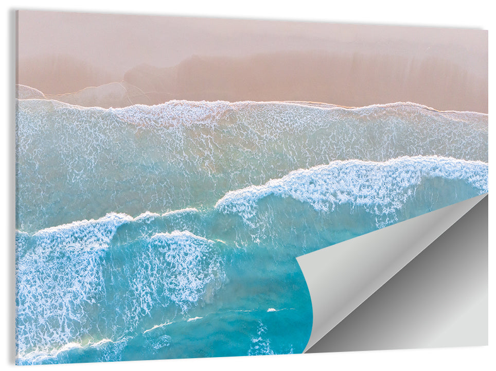 Turquoise Shoreline Aerial View Wall Art