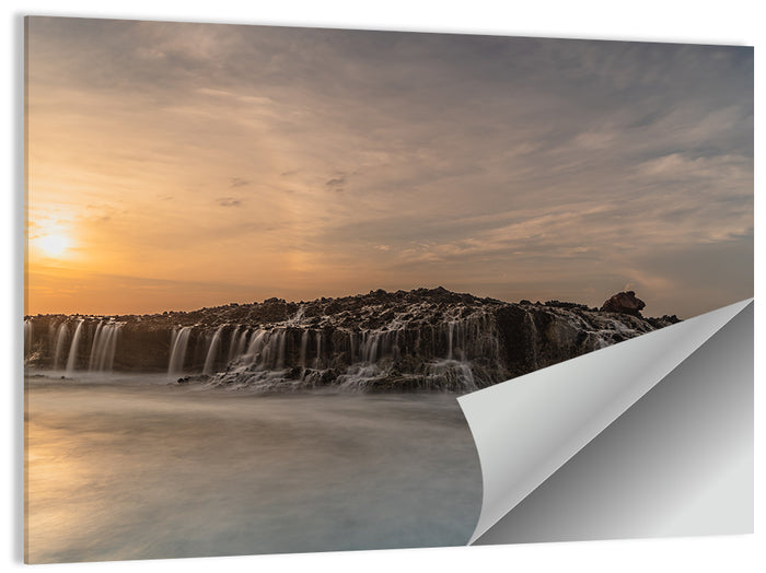 Sawarna Beach Sunset Wall Art as a poster print