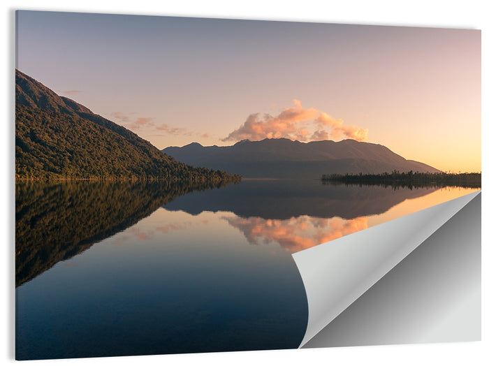 Lake Brunner Sunset Wall Art as a poster print
